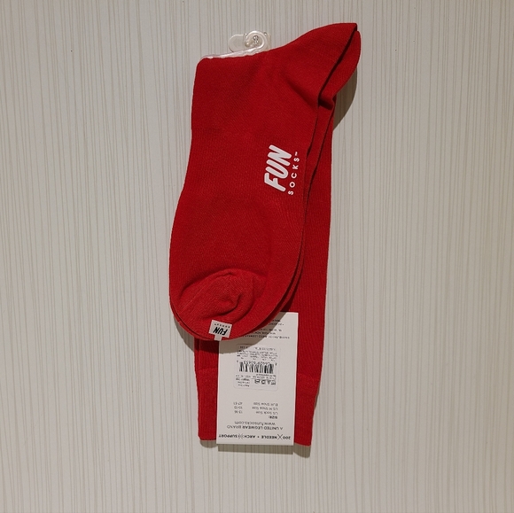 Fun Socks Red Big & Tall King Size Socks New - Picture 2 of 2